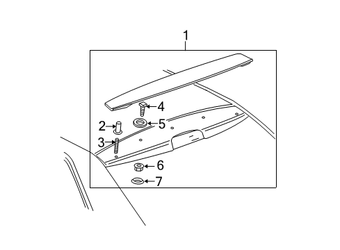 2005 Chevy Malibu Lift Gate - Spoiler Diagram