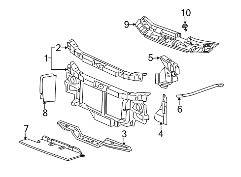 2021 GMC Savana 3500 Radiator Support Diagram 1 - Thumbnail