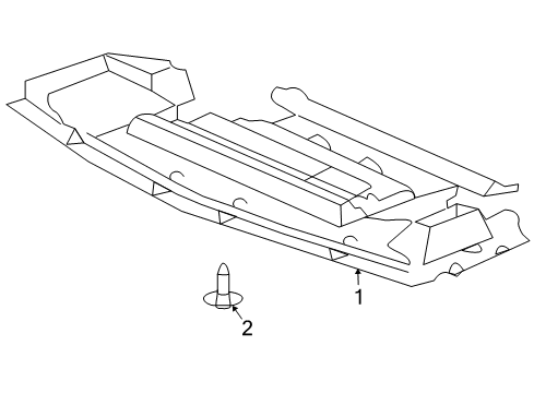 2003 Cadillac CTS Splash Shields Diagram