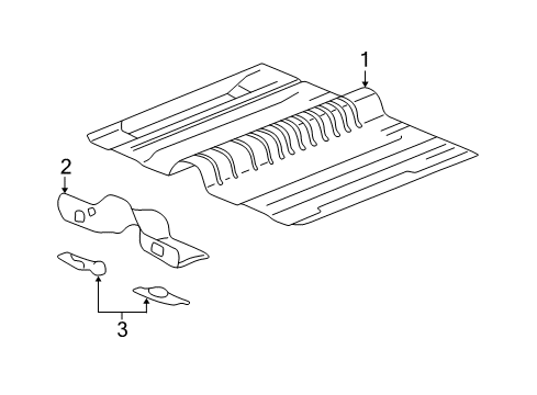 2000 Chevy Impala Pillars, Rocker & Floor - Floor & Rails Diagram