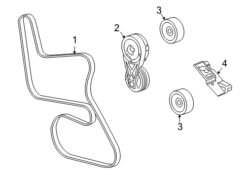 2006 Saturn Relay Belts & Pulleys, Maintenance Diagram