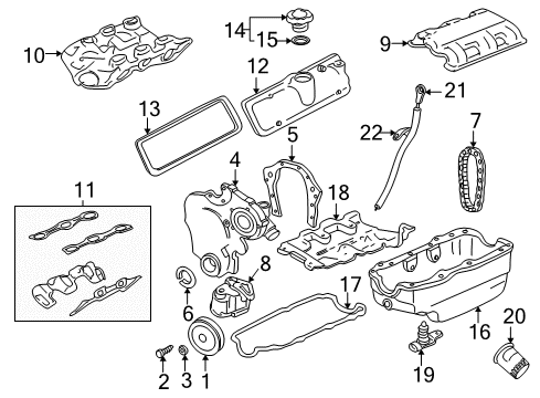 2000 Oldsmobile Alero Fuel Tank Meter/Pump SENSOR KIT Diagram for 88966972