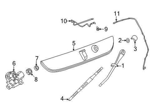 2023 Cadillac Escalade Wipers Diagram 1 - Thumbnail