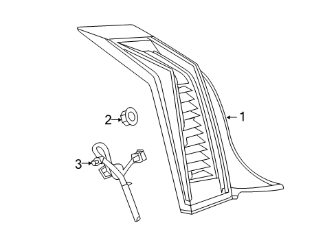 2015 Cadillac CTS Tail Lamps Diagram