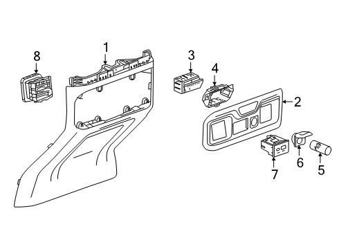 2019 Chevy Silverado 1500 Center Console Diagram 3 - Thumbnail