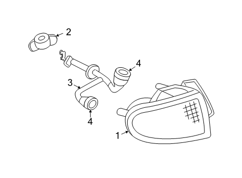 1998 Buick Regal Lamp Asm,Tail Diagram for 19149888