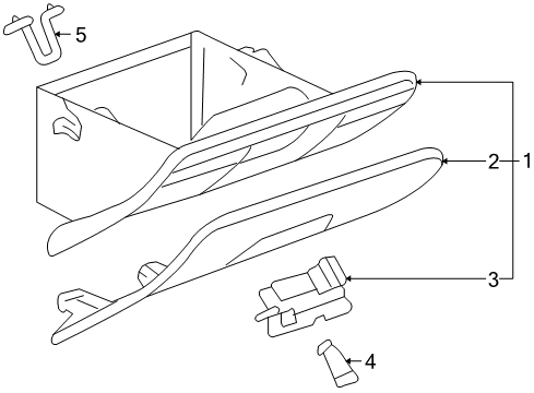 2006 Pontiac Solstice Compartment Assembly, Instrument Panel (W/ Door) *Cashmere Diagram for 15951674