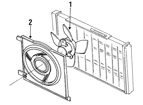 1991 Pontiac LeMans Shroud(Funnel),Radiator(N00&L73) Diagram for 90265071