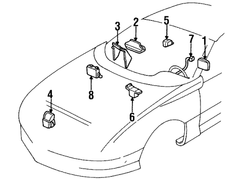 1993 Pontiac Firebird Coil Kit,Inflator Restraint Steering Wheel Module Diagram for 26050811