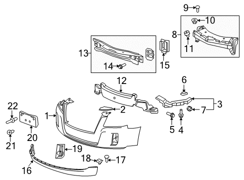 2012 GMC Terrain Front Bumper Diagram