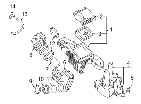 1995 Chevy Cavalier Duct, Rear Air Intake Diagram for 24574647