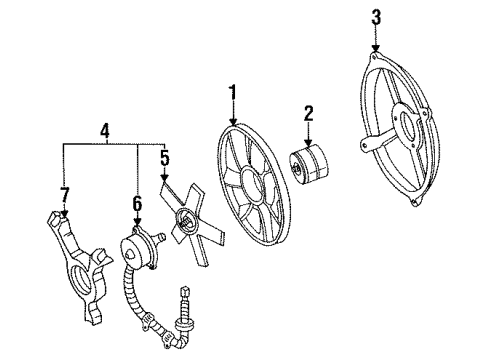 1985 Chevy Corvette Fan Package, Cooling Diagram for 10074159