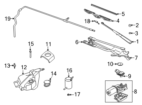 2000 Buick Regal Wiper & Washer Components, Body Diagram