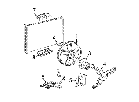 1997 Buick Regal Harness Assembly, Engine Coolant Fan Wiring Diagram for 12173250