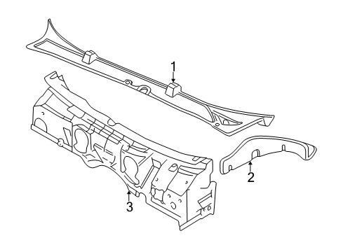 1998 Buick Park Avenue Cowl Diagram