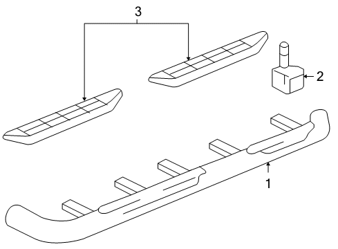 2006 Chevy Suburban 1500 Step Assembly, Asst Diagram for 15857188