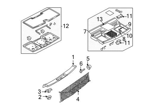 2003 Chevy Venture Interior Trim - Rear Body Diagram