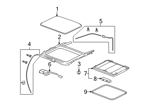 2008 Pontiac G5 Sunroof Diagram 2 - Thumbnail