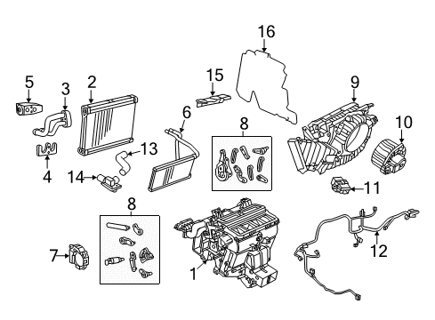 2014 Chevy SS Lever Kit, Heater & A/C Valve Diagram for 92273274