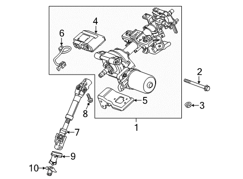 2016 Chevy Spark EV Column Assembly, Strg (W/ Asst Mot) Diagram for 42596111