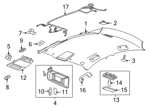 2012 Buick Regal Harness Assembly, Roof Accessory Wiring Diagram for 22769229