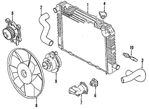 1988 Chevy Spectrum Housing,Engine Coolant Thermostat Diagram for 94114213