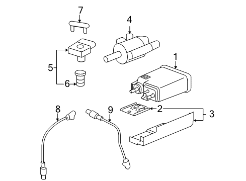 2011 GMC Sierra 2500 HD Emission Components Diagram 1 - Thumbnail