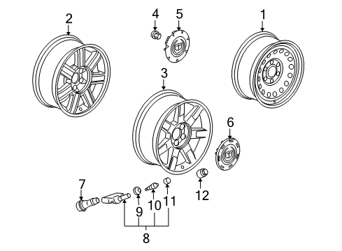 2012 Cadillac Escalade Wheels Diagram 2 - Thumbnail