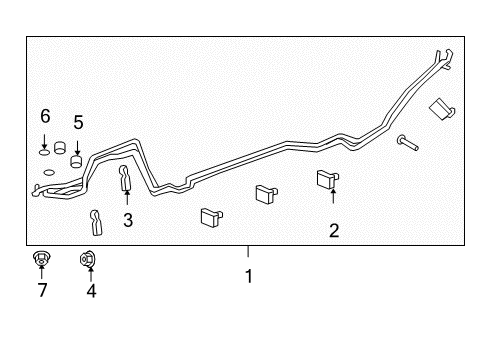 2012 GMC Acadia Rear A/C Lines Diagram