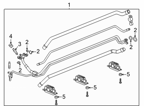 2021 Chevy Corvette Insulator, A/C Cndsr Tube Diagram for 84525732