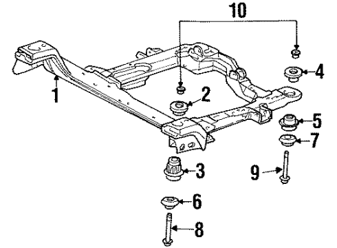 2001 Oldsmobile Intrigue Suspension Mounting - Front Diagram