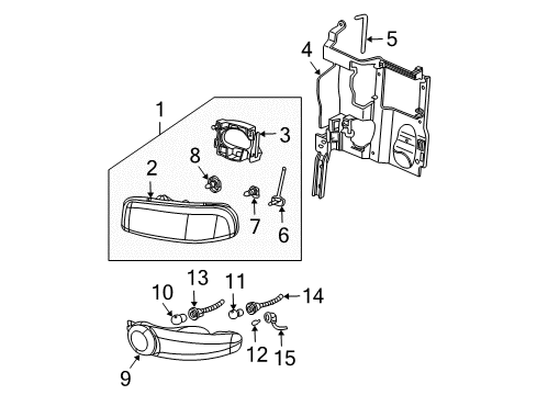 2006 GMC Yukon XL 1500 Bulbs Diagram 3 - Thumbnail