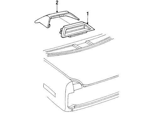 1995 Buick Regal Cover, High Mount Stop Lamp Diagram for 14103871