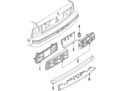 1994 Chevy Cavalier Tail Lamps Diagram 2 - Thumbnail