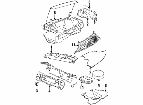 1997 Buick LeSabre Interior Trim - Rear Body Diagram