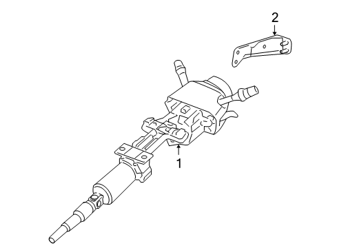 2008 Cadillac STS Steering Column, Steering Wheel Diagram 1 - Thumbnail