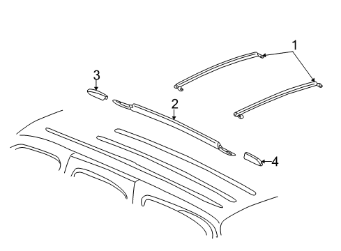 2003 Cadillac Escalade ESV Luggage Carrier Diagram