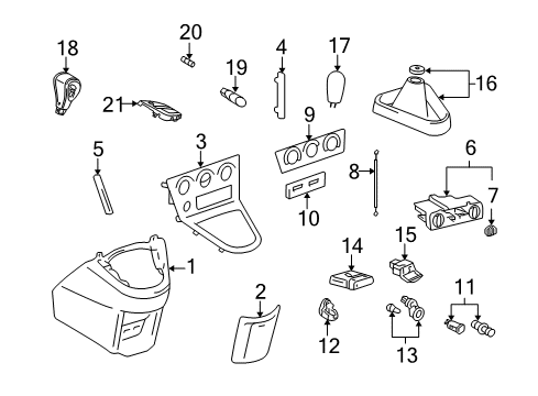 2007 Pontiac Vibe A/C & Heater Control Units Diagram 2 - Thumbnail