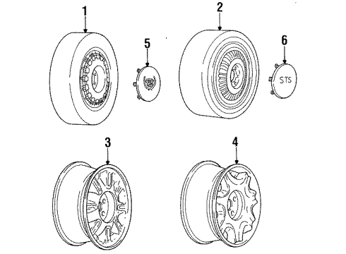 1994 Cadillac Seville Wheels & Trim Diagram