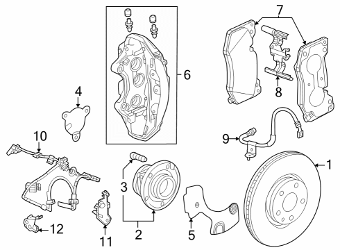 2023 Chevy Corvette Front Brakes Diagram 4 - Thumbnail