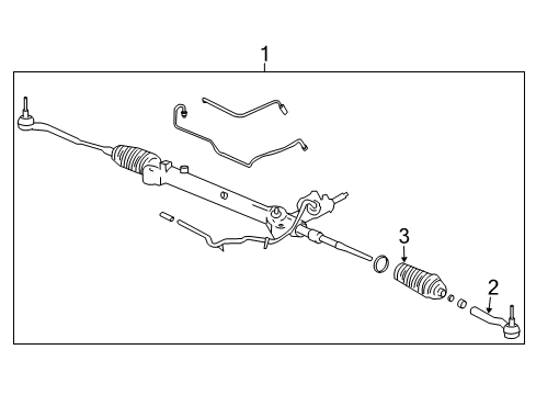 2004 Cadillac SRX P/S Pump & Hoses, Steering Gear & Linkage Diagram 2 - Thumbnail