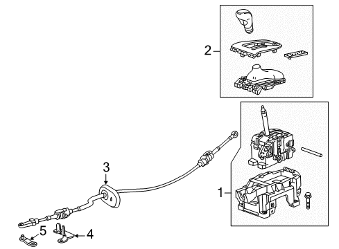 2014 Buick Verano Bracket, Automatic Transmission Range Selector Lever Cable Diagram for 13268058