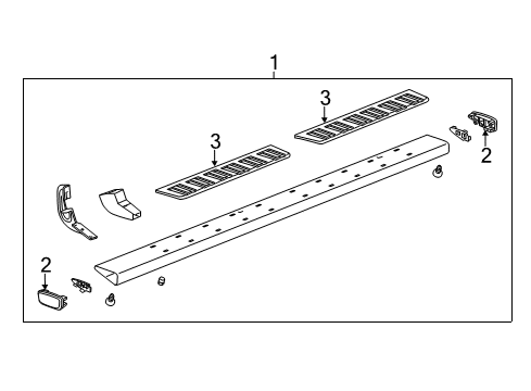 2017 GMC Yukon XL Running Board Diagram 3 - Thumbnail