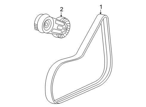 2010 Chevy Cobalt Belts & Pulleys, Cooling Diagram 1 - Thumbnail