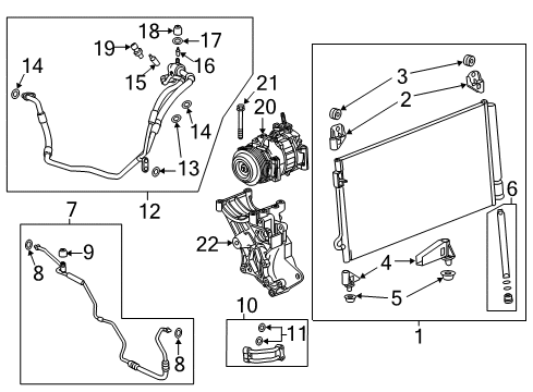 2018 Chevy Silverado 2500 HD A/C Condenser, Compressor & Lines Diagram 2 - Thumbnail