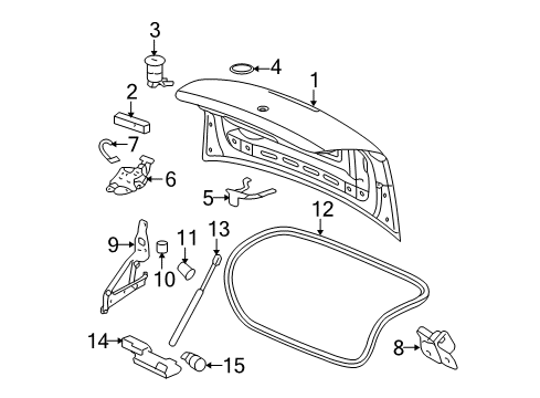 2006 Chevy Cobalt Trunk Lid Diagram 2 - Thumbnail