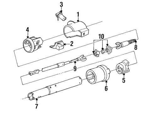 1990 Pontiac Sunbird Ignition Lock, Electrical Diagram 1 - Thumbnail