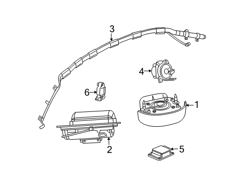 2004 Saturn Ion Coil Asm,Inflator Restraint Steering Wheel Module Diagram for 15778696