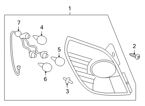 2009 Saturn Vue Tail Lamps Diagram 1 - Thumbnail