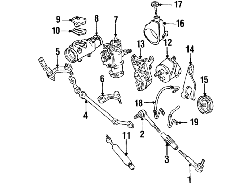 1998 Chevy Tahoe Hose Assembly, P/S Gear Inlet Diagram for 26046914